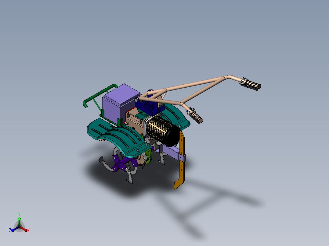 电动旋耕机 535+24.4.28+003正等轴测图