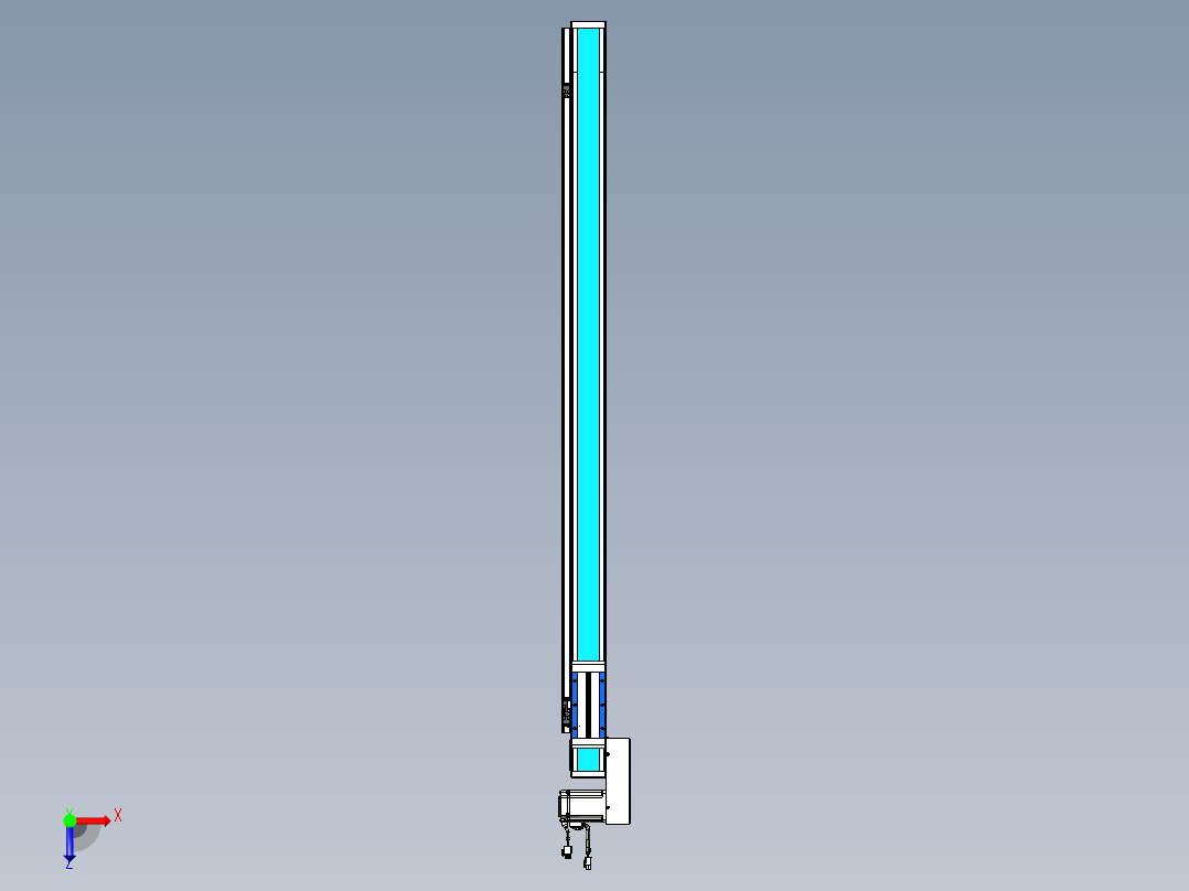 威洛博LB.GB同步带传动--欧规系列LB6A-L65-S1150-BL俯视图