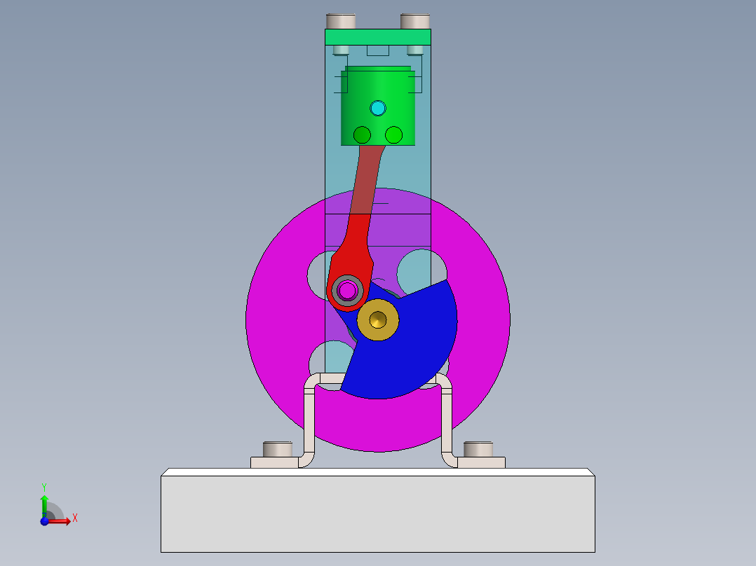 3D模型电机前视图