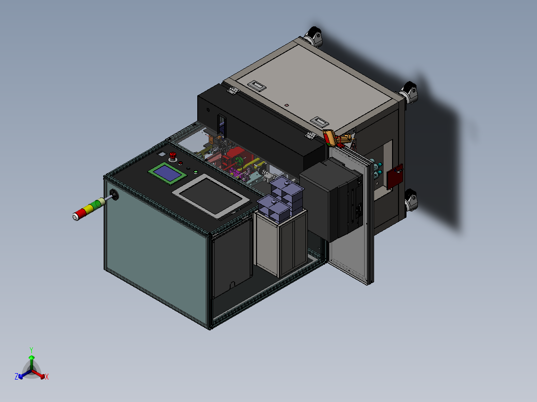 汽车按键试电机sw18可编辑正等轴测图