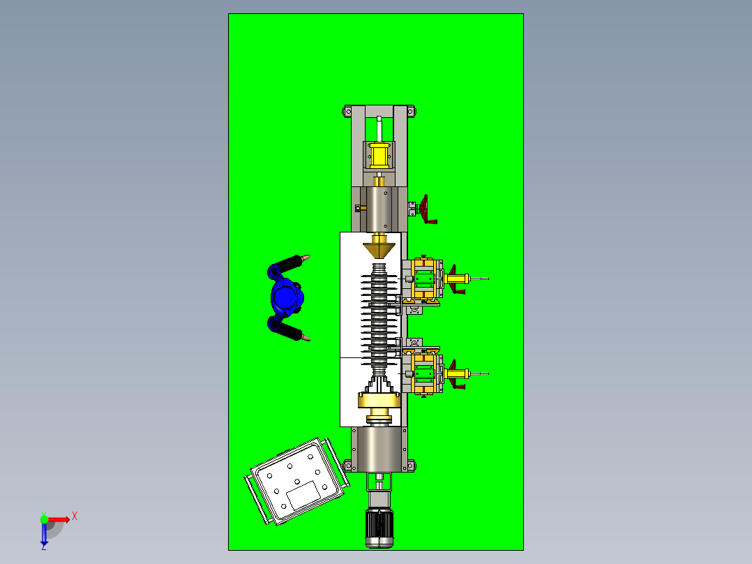 胶皮修剪机俯视图