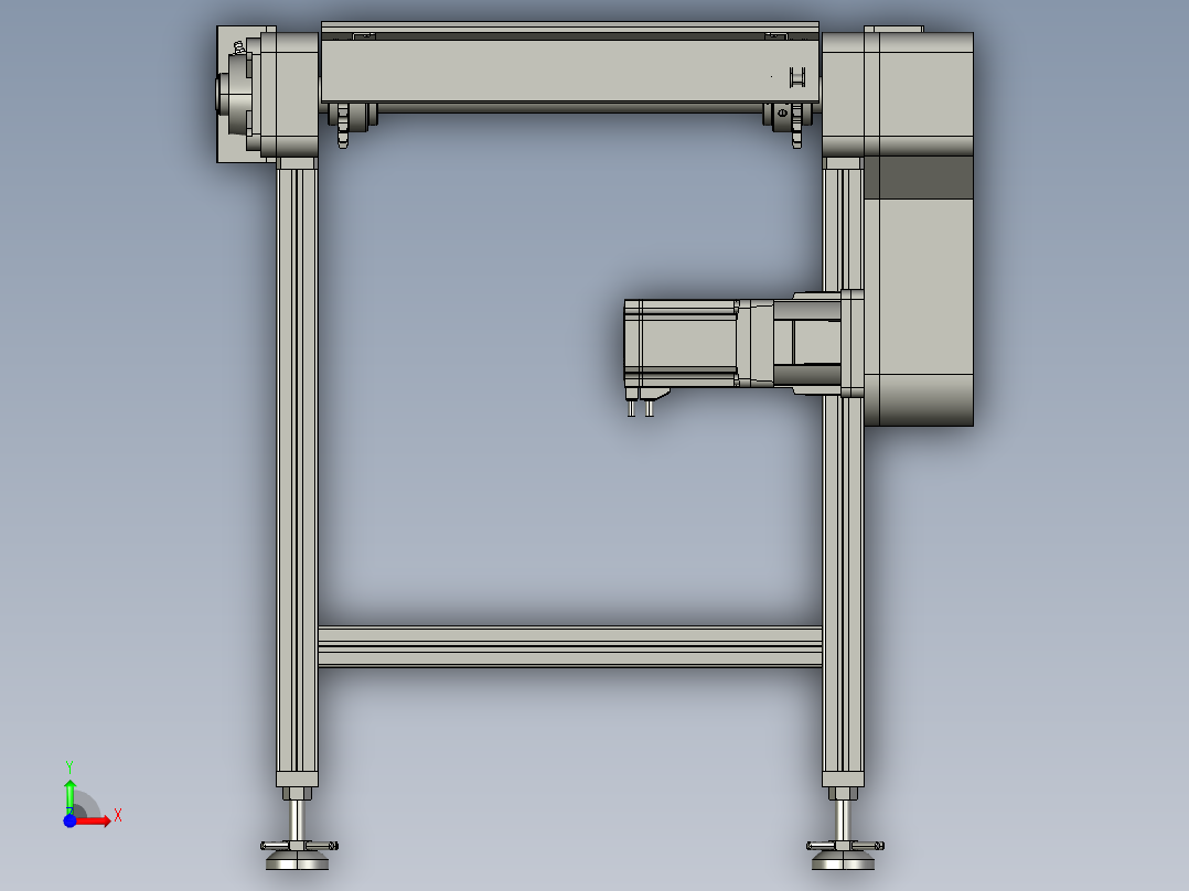 链板流水线前视图
