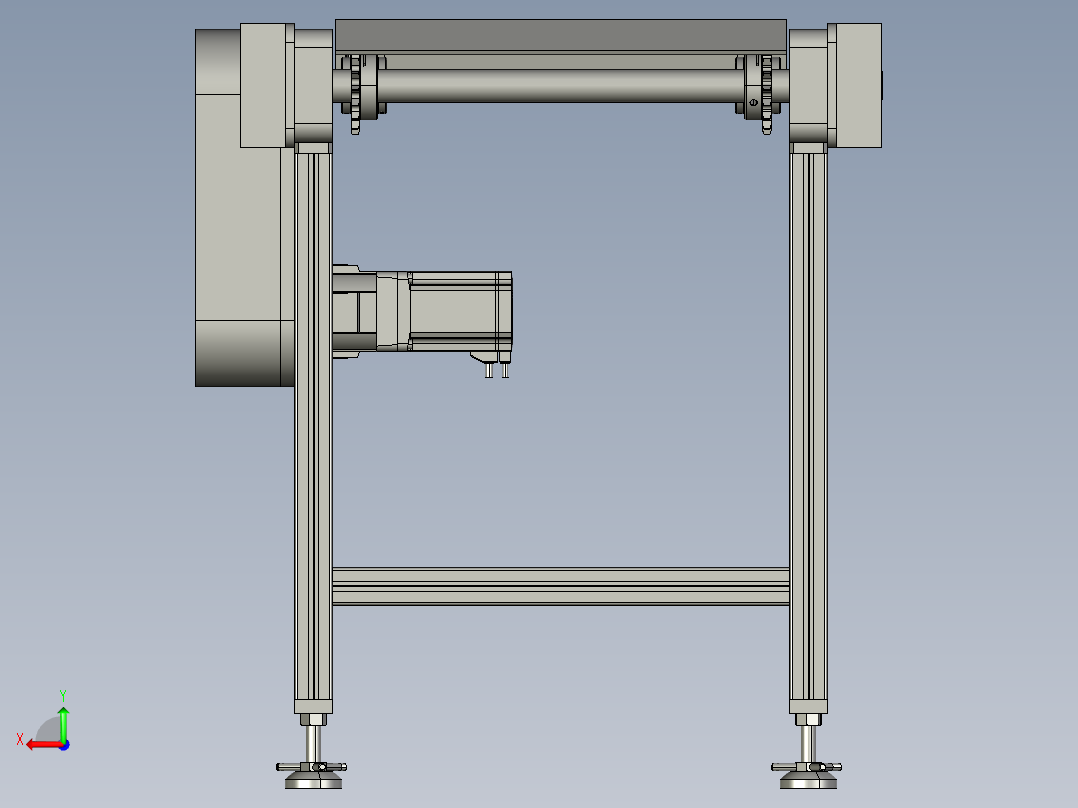 链板流水线后视图