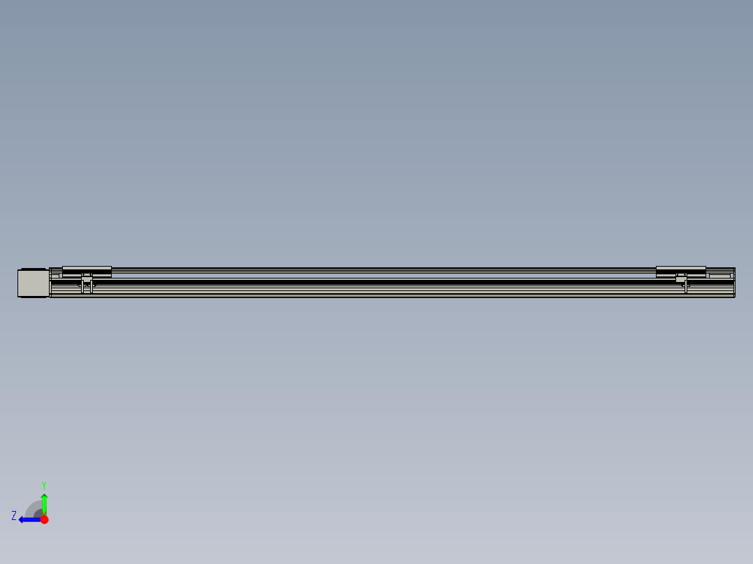直线模组LHB17-L40-S1800-R(B)设计图纸右视图