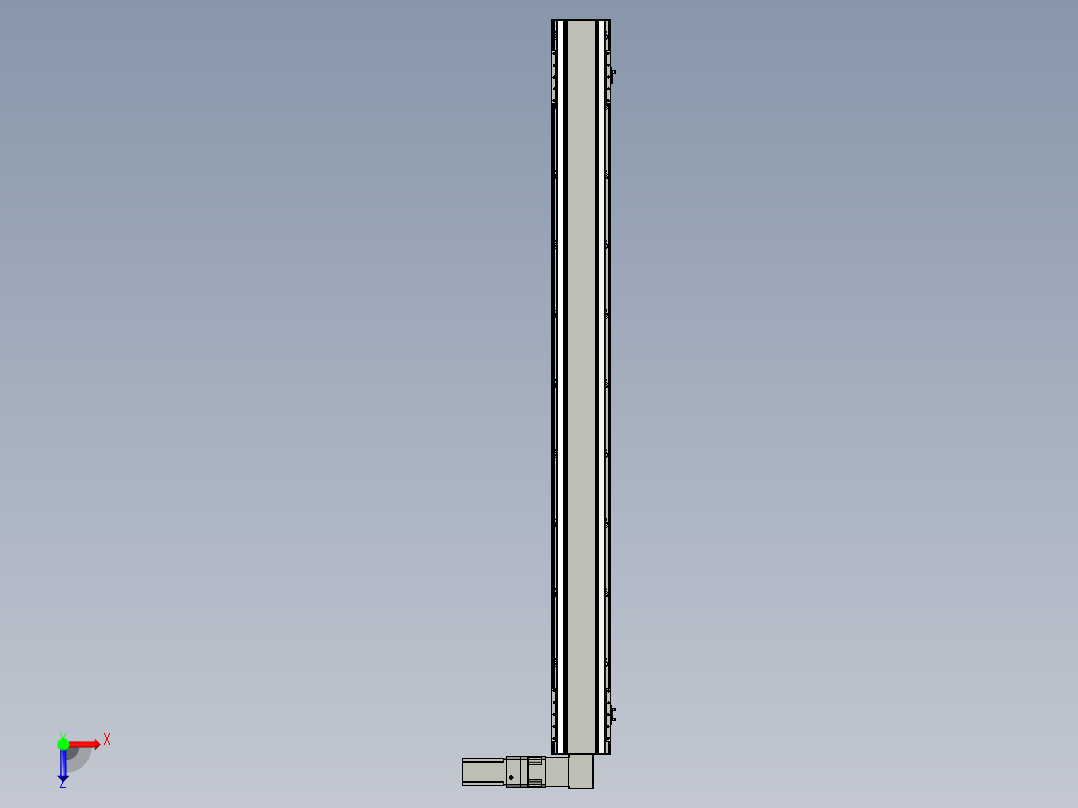 直线模组LHB17-L40-S1800-R(B)设计图纸俯视图