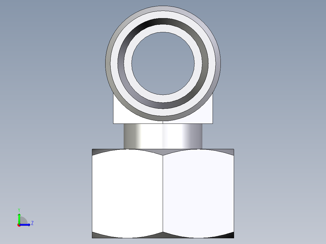 卡套式工业通用硬管接头EO_Standpipe_branch_tee_EVT15LOMD71左视图