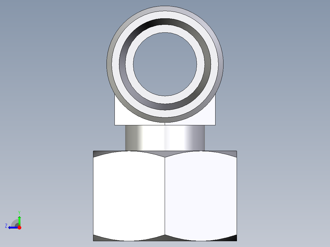 卡套式工业通用硬管接头EO_Standpipe_branch_tee_EVT15LOMD71右视图