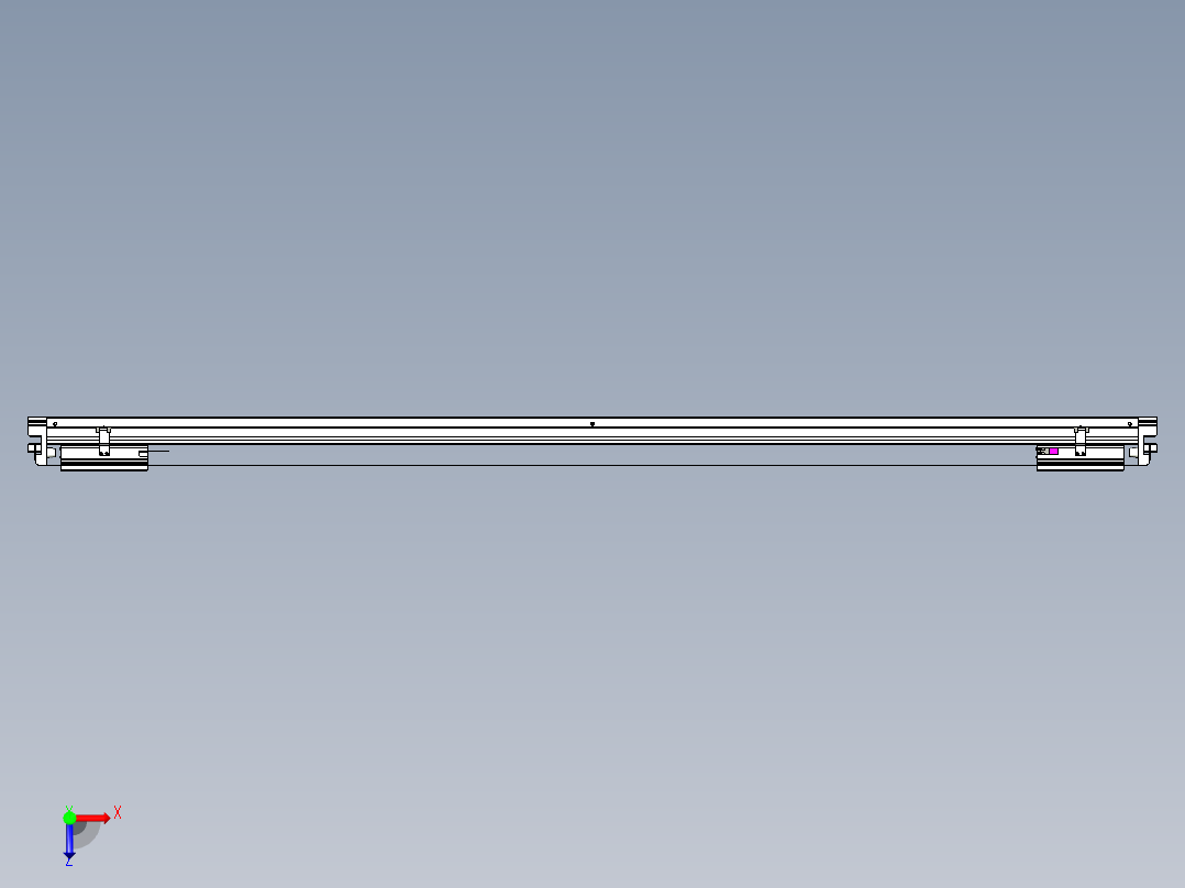 威洛博VL系列直线电机模组-2VL22H2-S1600俯视图