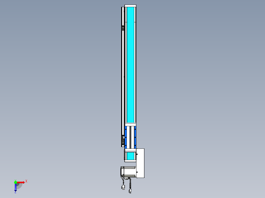 威洛博LB.GB同步带传动--欧规系列LB6A-L65-S600-BL俯视图