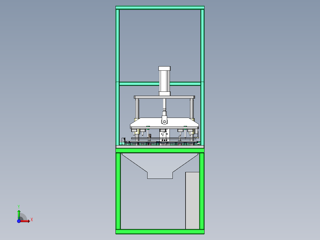 专用冲孔机前视图
