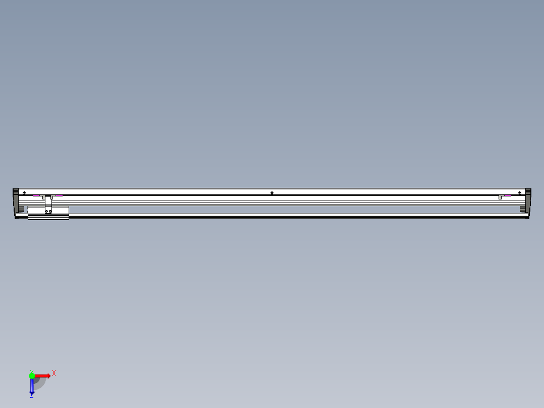 威洛博VL系列直线电机模组-VL14S1-S1200俯视图