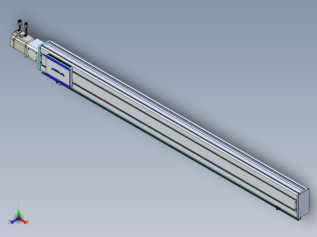威洛博VC丝杆传动-无尘环境VC14-Lxx-C-S1450-BC-ZP75-C3正等轴测图