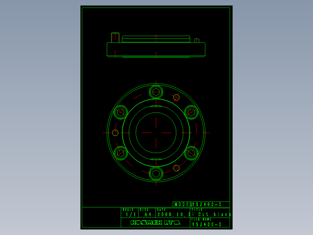 KOSMEKVSJ400-C多系列多零件图纸模型多系列多零件图纸模型