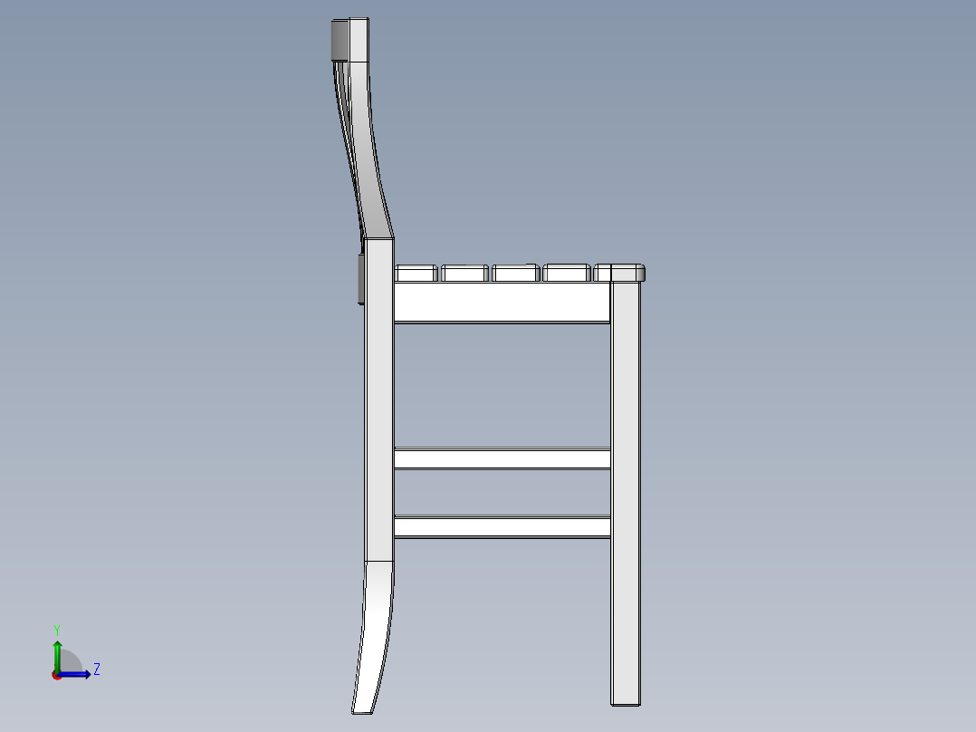 木质椅子左视图
