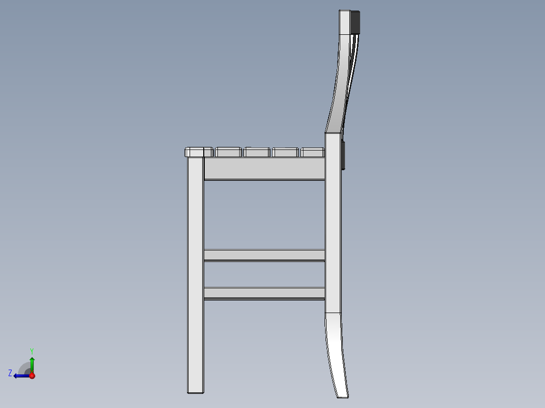 木质椅子右视图
