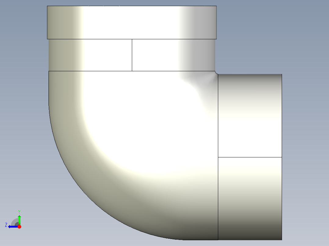 1GIMC 90°肘增强溶剂焊接插座D和BSP螺纹不锈钢加强环母端R右视图