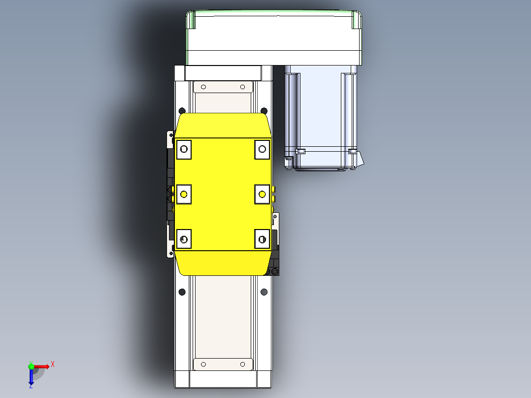 GTH内嵌丝杆全封闭GTH8-BR-400W俯视图