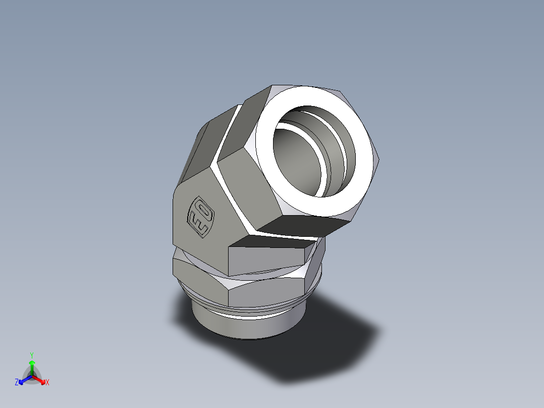 卡套式工业通用硬管接头EO_Adjustable_locknut_45_deg_elbow_VEE35LRCF