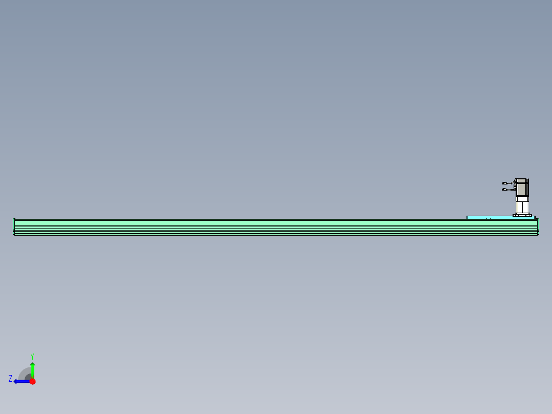 东锦齿条传动DH270G-L167-S2800-BU-减速机+750W右视图