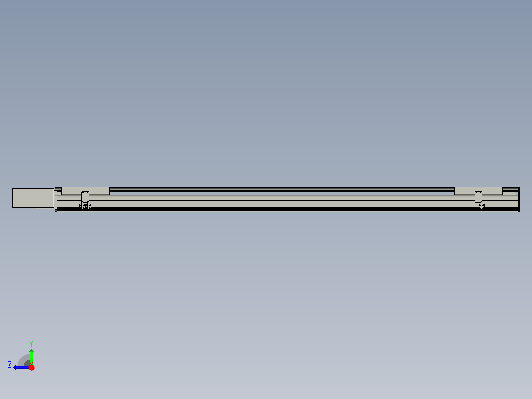 直线模组LHB21-L40-S1850-BR设计图纸右视图