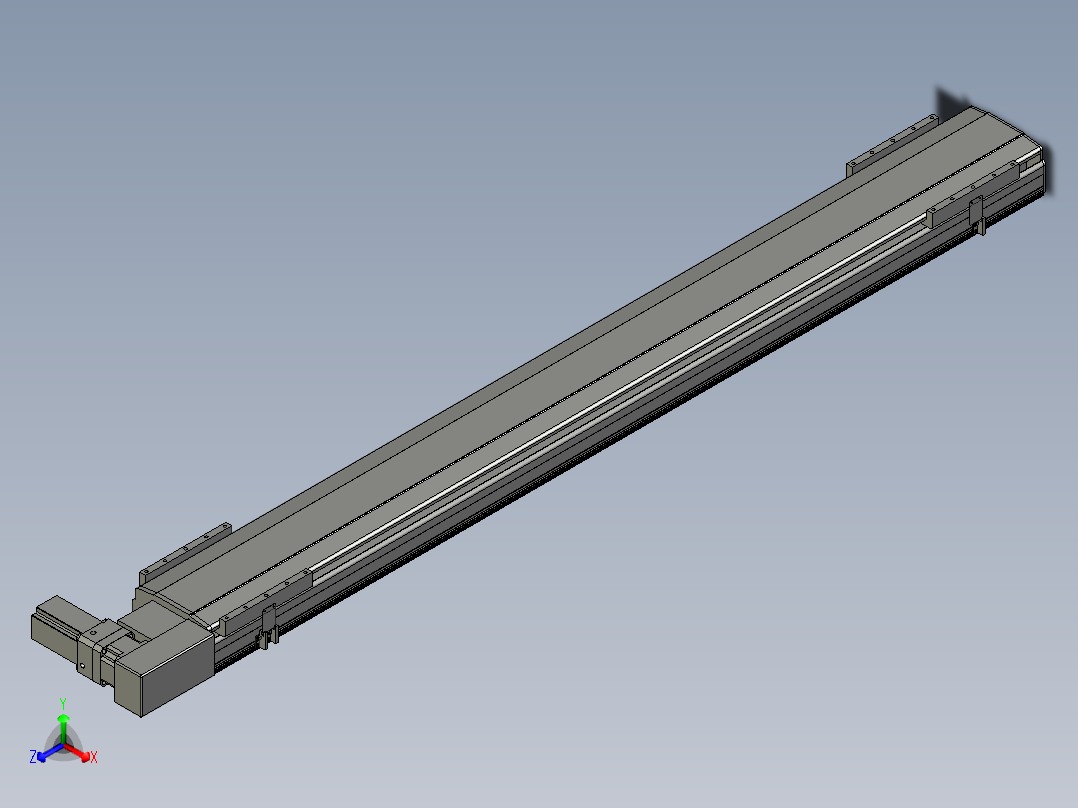 直线模组LHB21-L40-S1850-BR设计图纸正等轴测图