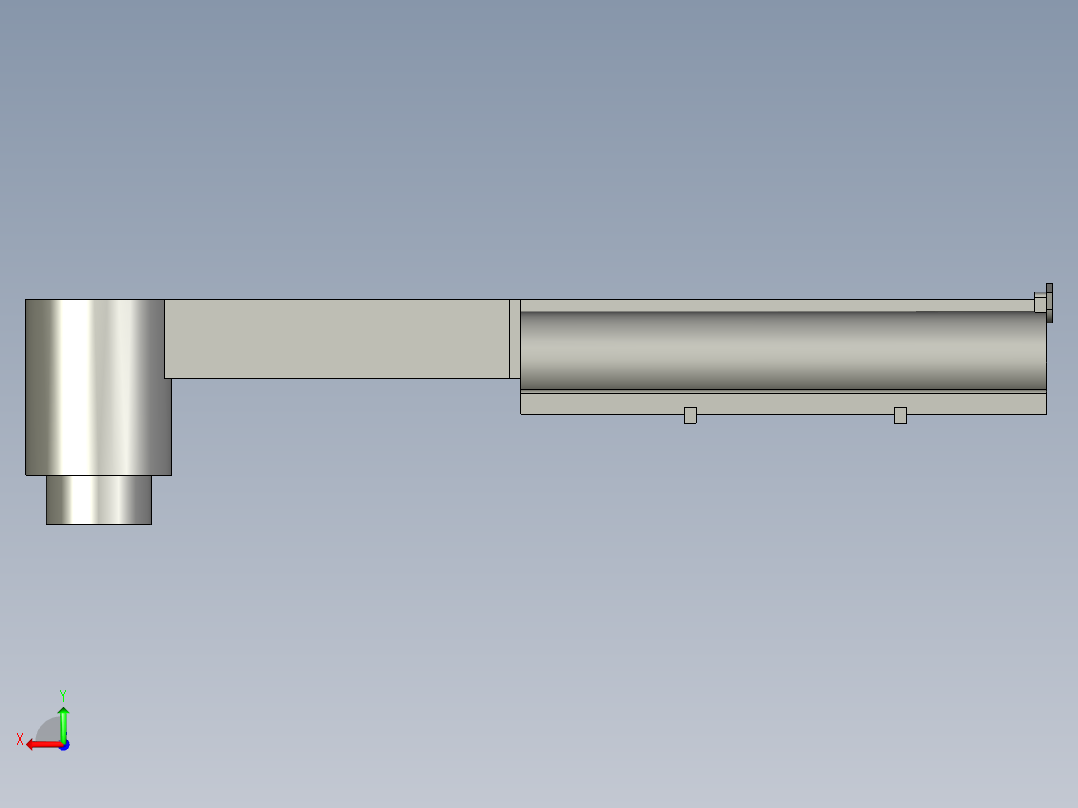 155mm自行火炮自动供输弹机方案设计后视图