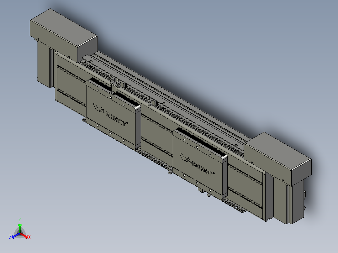 威洛博双电机滑台-VBC14S2-L50-S100-BLR-P40-C6正等轴测图