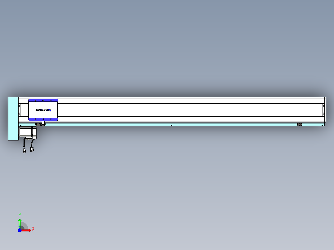 威洛博VC丝杆传动-无尘环境VC14-Lxx-C-S1400-BL-ZP40-C3前视图