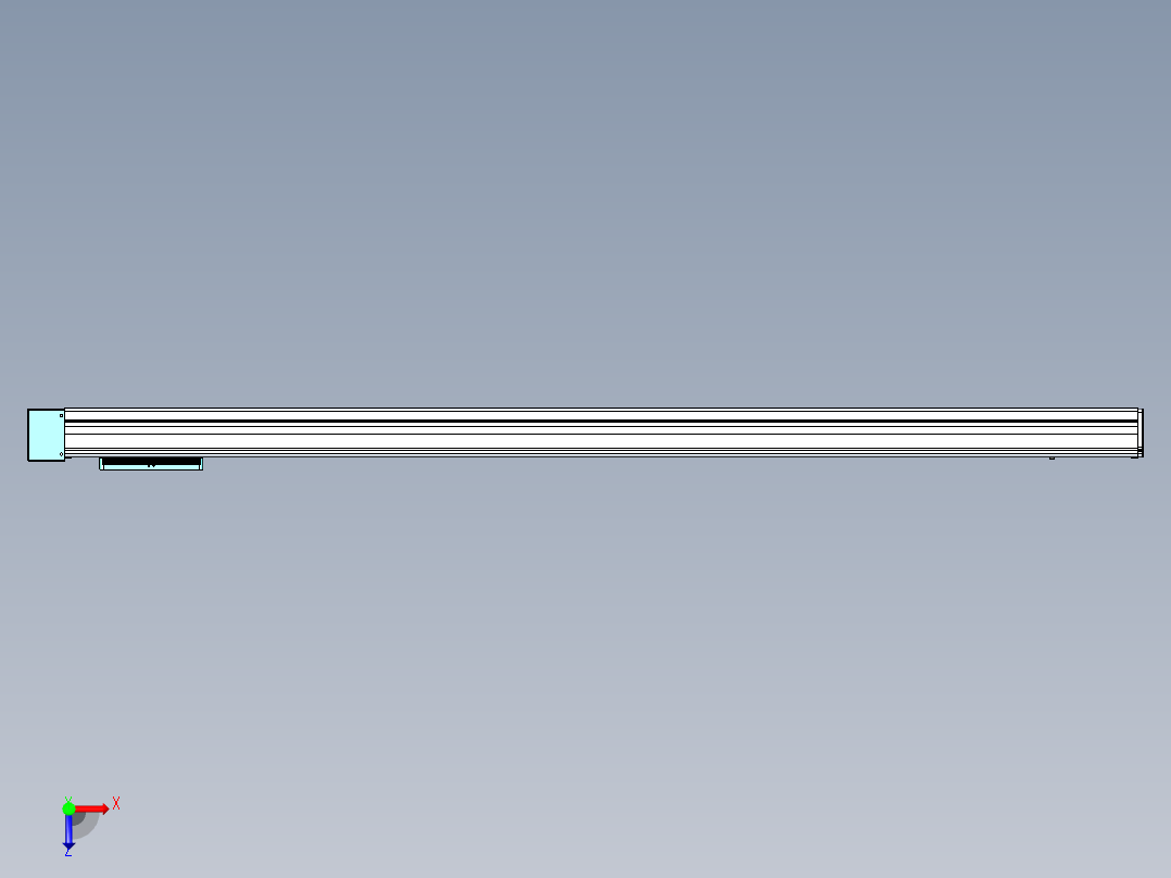 威洛博VC丝杆传动-无尘环境VC14-Lxx-C-S1400-BL-ZP40-C3俯视图