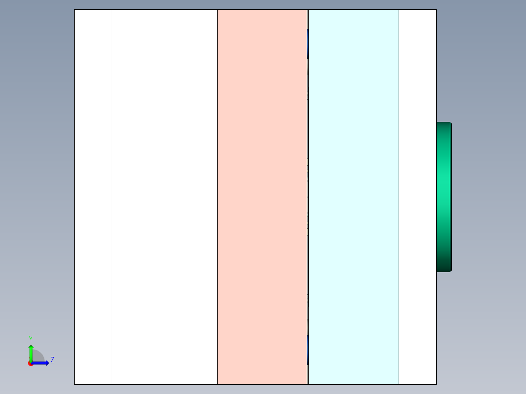 蓝牙耳机外壳注塑模具设计【三维UG】左视图