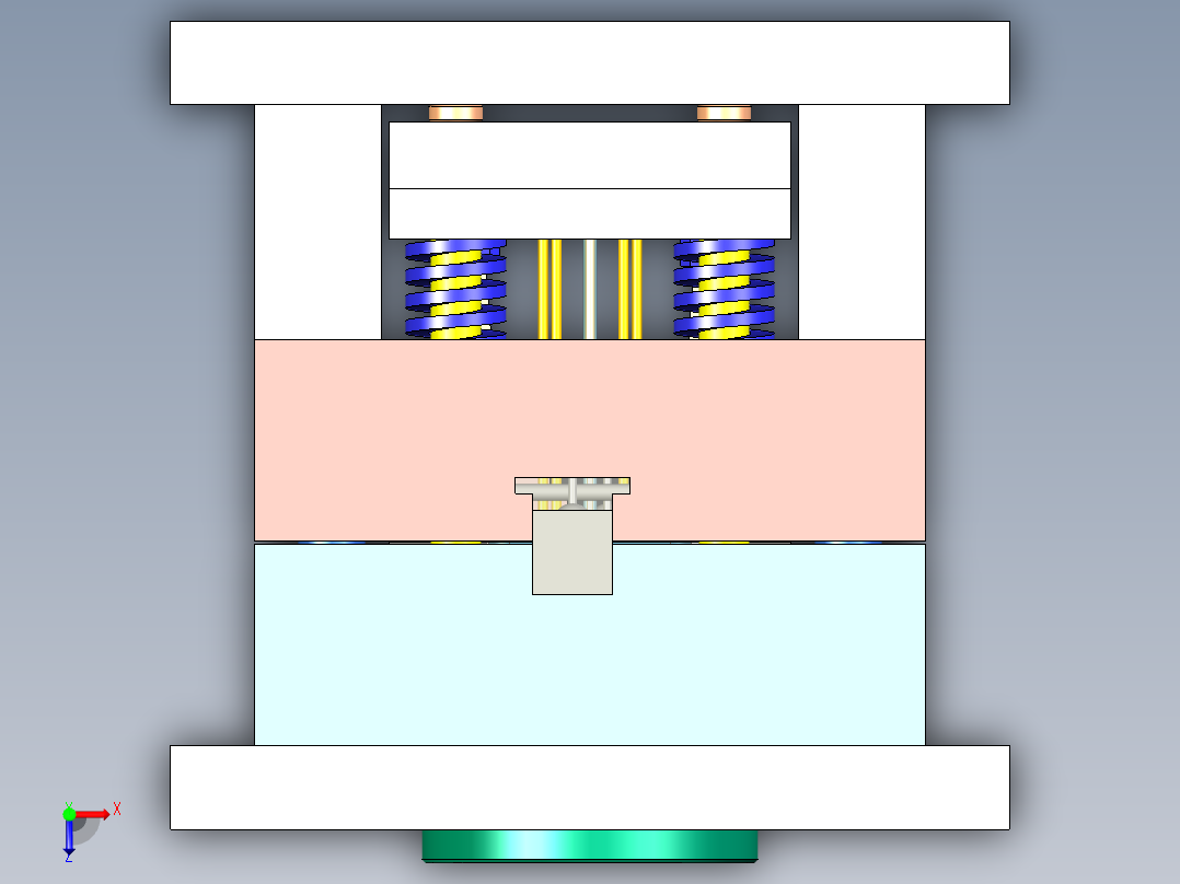 蓝牙耳机外壳注塑模具设计【三维UG】俯视图