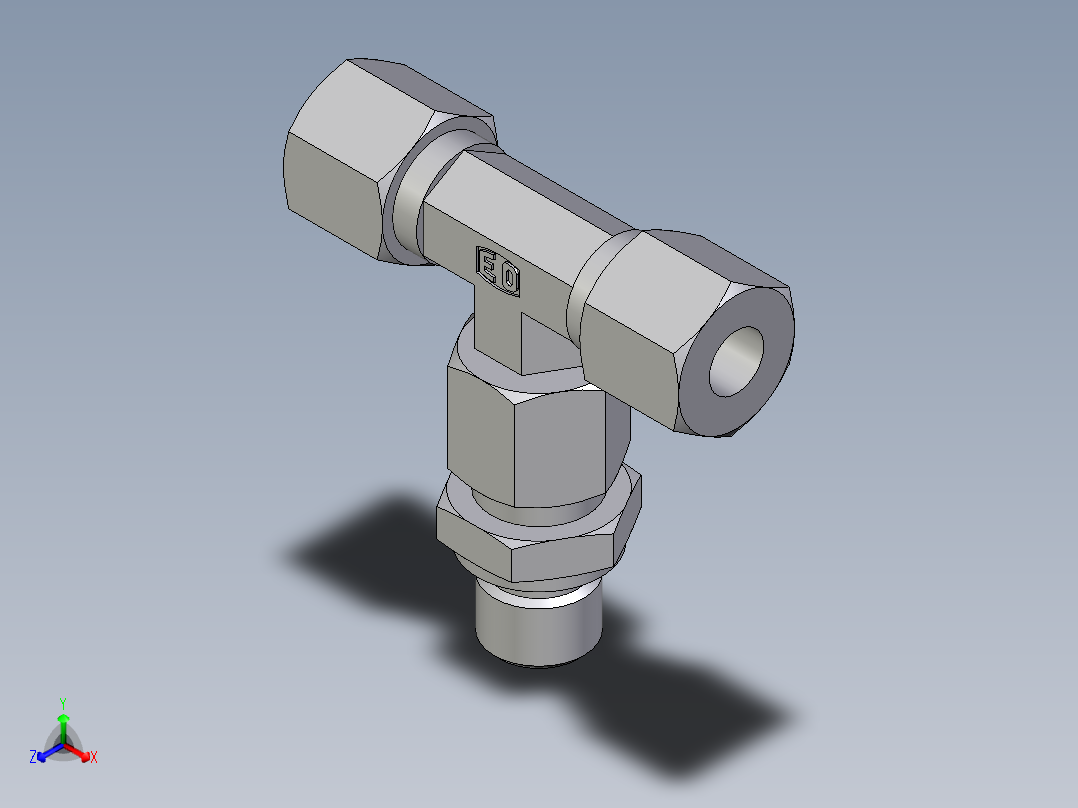 卡套式工业通用硬管接头EO_Assembled_adjustable_standpipe_branch_tee_EVT08LR71