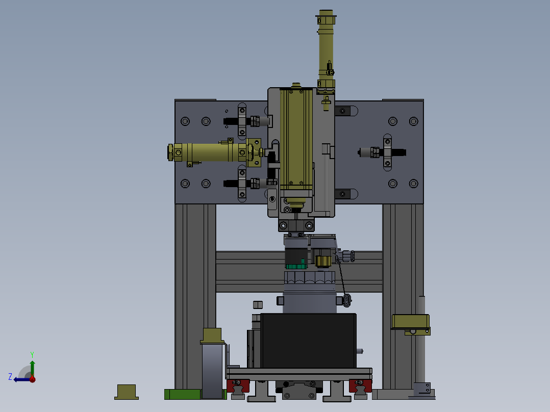 汽车大盖组装拧紧检测sw20可编辑右视图