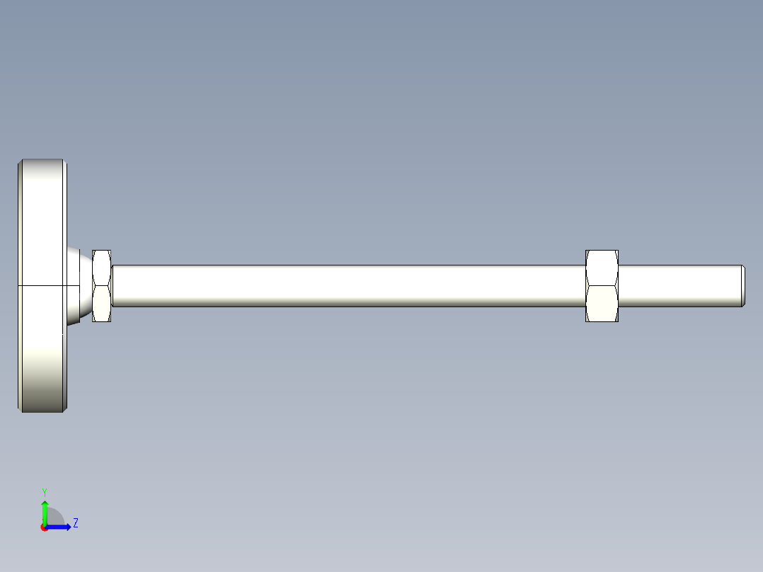 不銹鋼水平調整腳座2259-3D多系列多零件图纸模型左视图