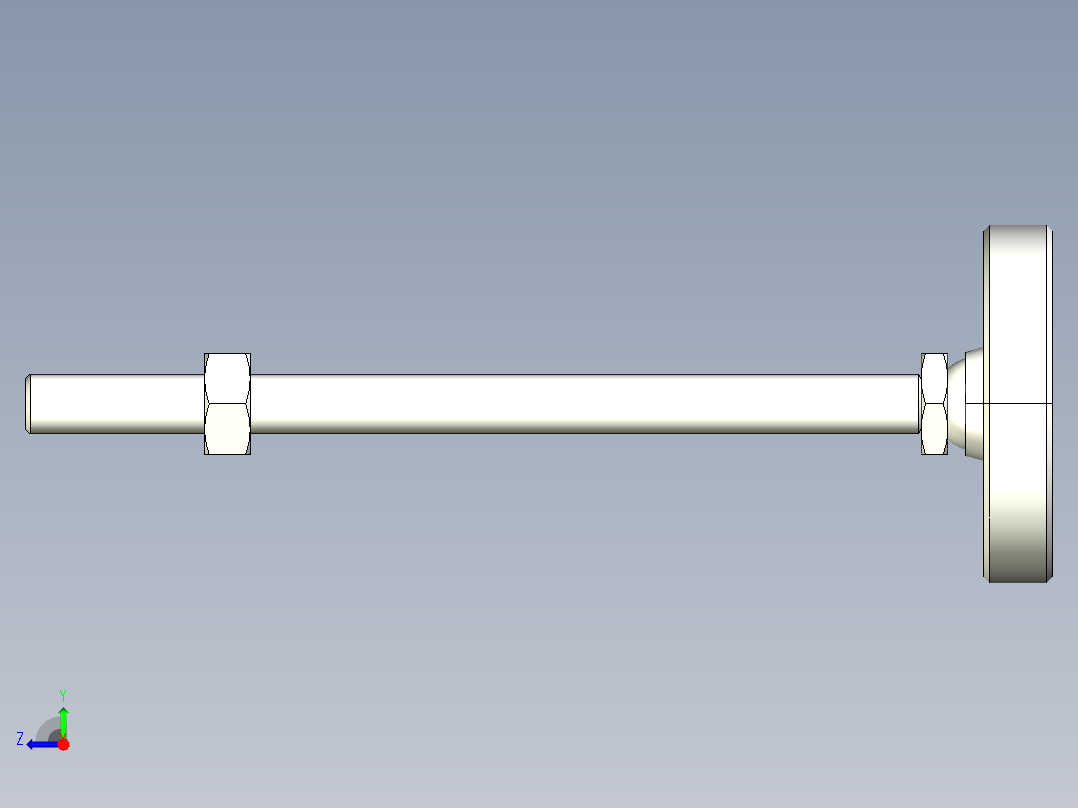 不銹鋼水平調整腳座2259-3D多系列多零件图纸模型右视图