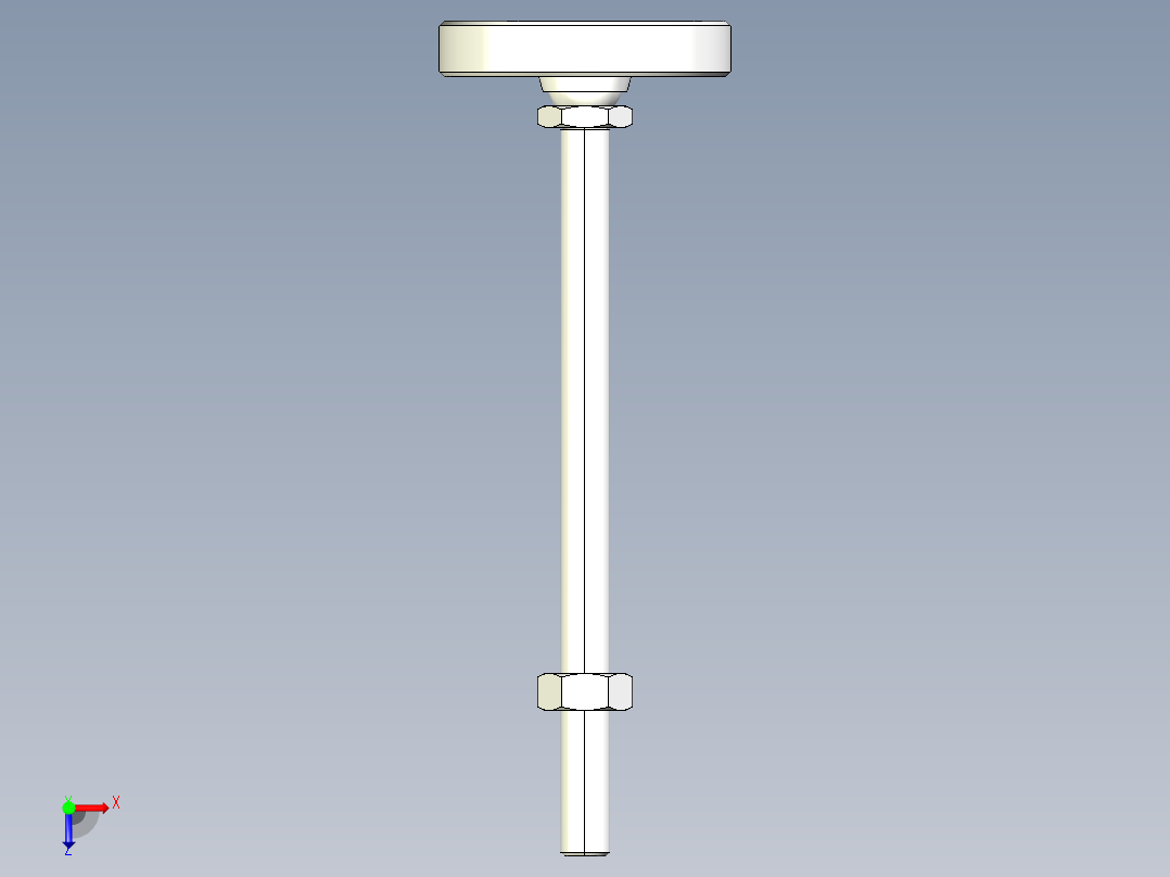 不銹鋼水平調整腳座2259-3D多系列多零件图纸模型俯视图