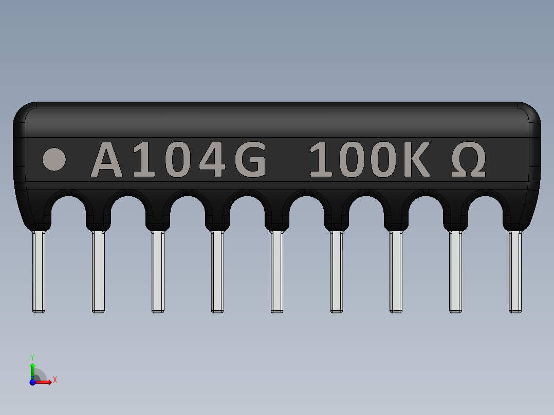 电容器 二极管 电阻器-Resistor Network 100K Ohm 9-Pin