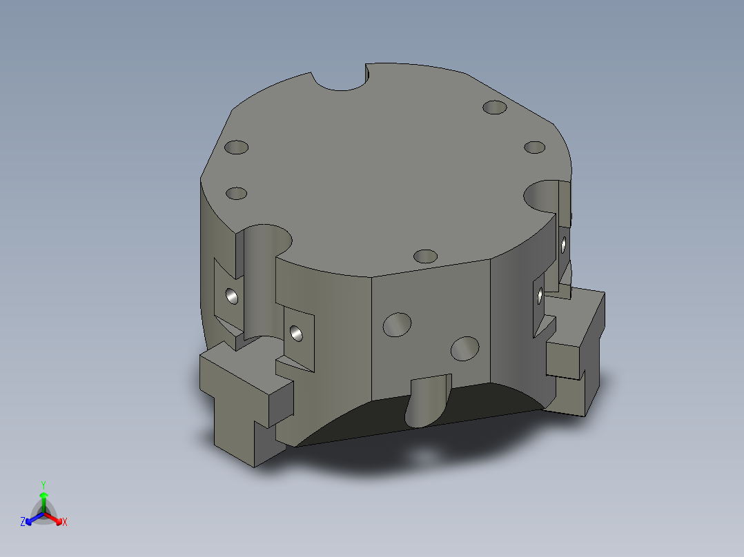 普通气爪PH14-30S正等轴测图