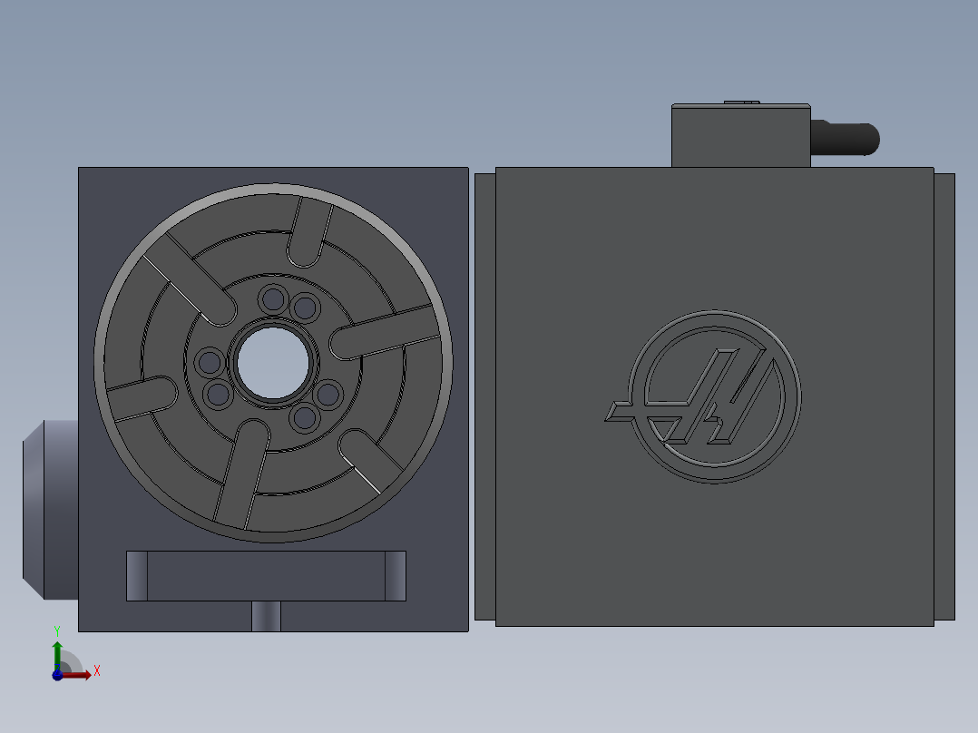 旋转工作台前视图