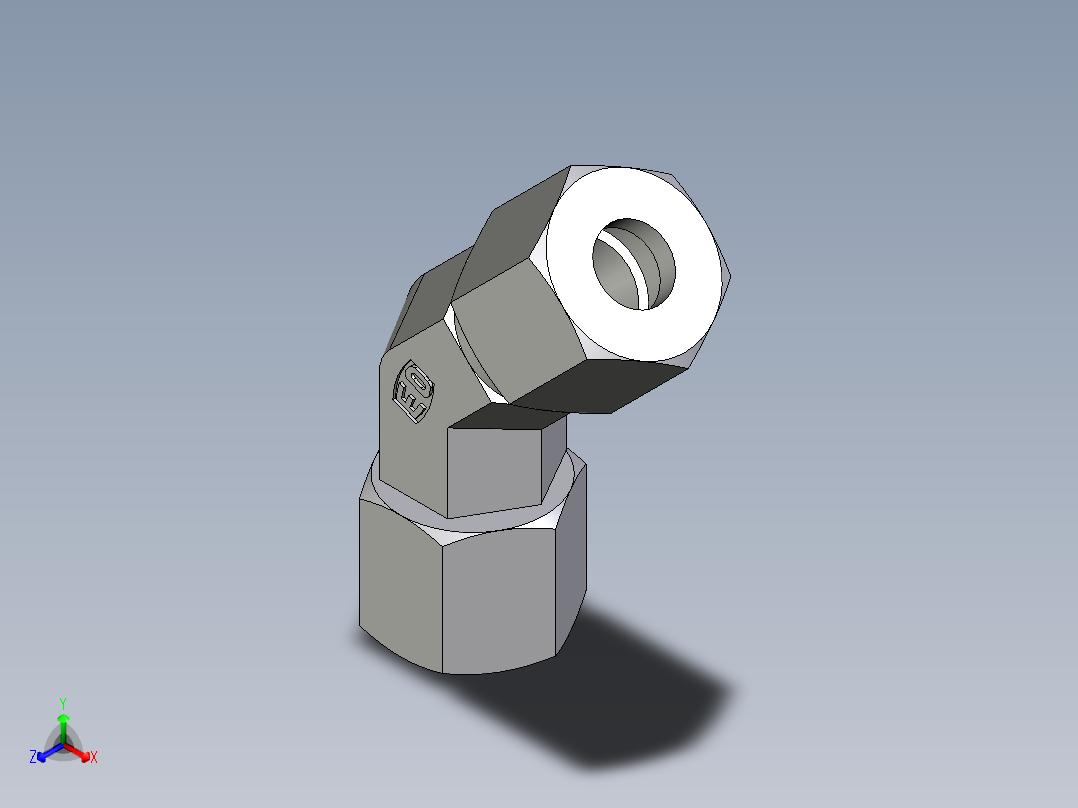 卡套式工业通用硬管接头EO_Swivel_nut_45_deg_elbow_EV08ZLCF