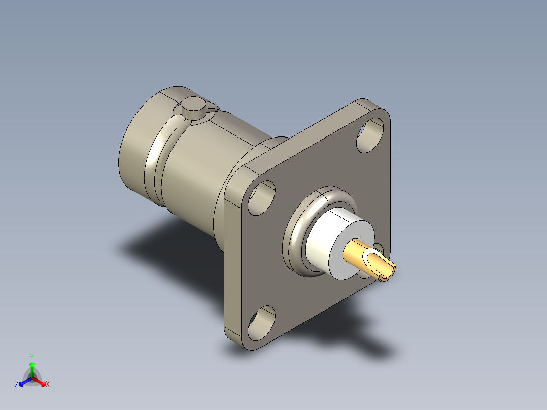 Amphenol_4_GHz_BNC_Coaxial_17.5mm_4-Hole_Flange_Connector