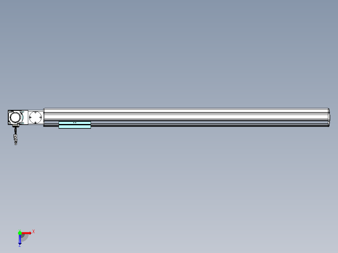 威洛博VBF同步带传动一般环境VBF14-L45-S950-BL-ZP40-C3俯视图