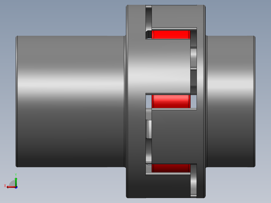 GB╱T 5272-2017[基本型梅花形弹性联轴器（LM型）LM125联轴器 22×38／ 50×84]后视图
