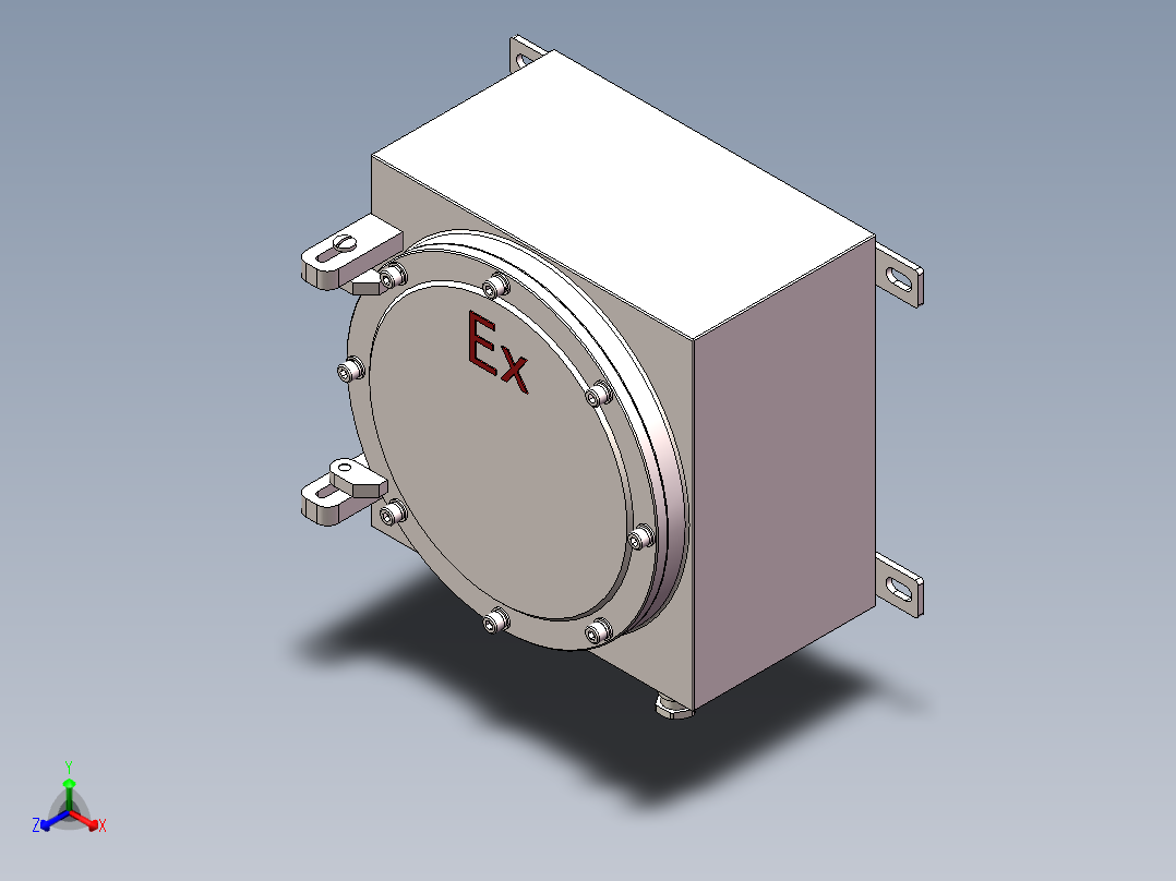 IIC防爆电气箱正等轴测图