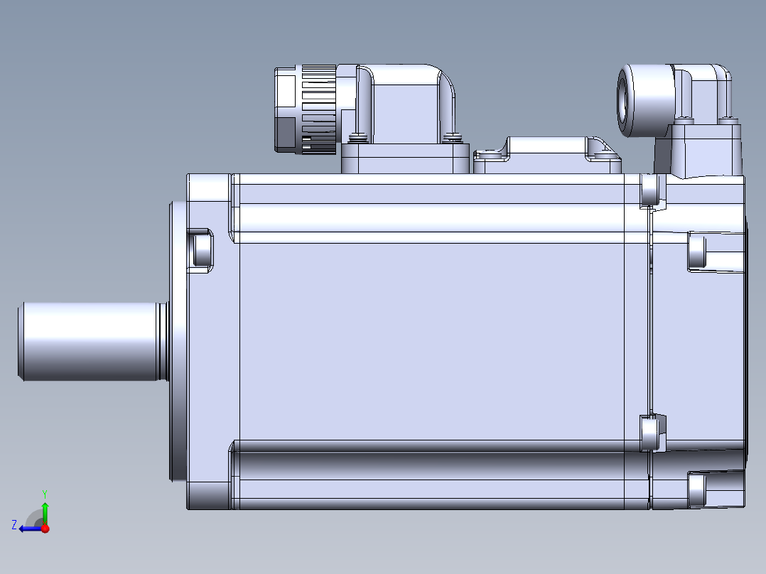 汇川电机(200w刹车）MS1H1-20B30CB-A334Z 外形图右视图