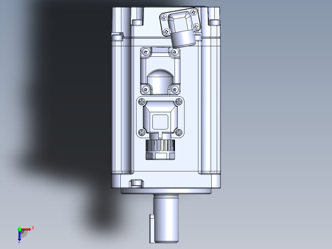 汇川电机(200w刹车）MS1H1-20B30CB-A334Z 外形图俯视图