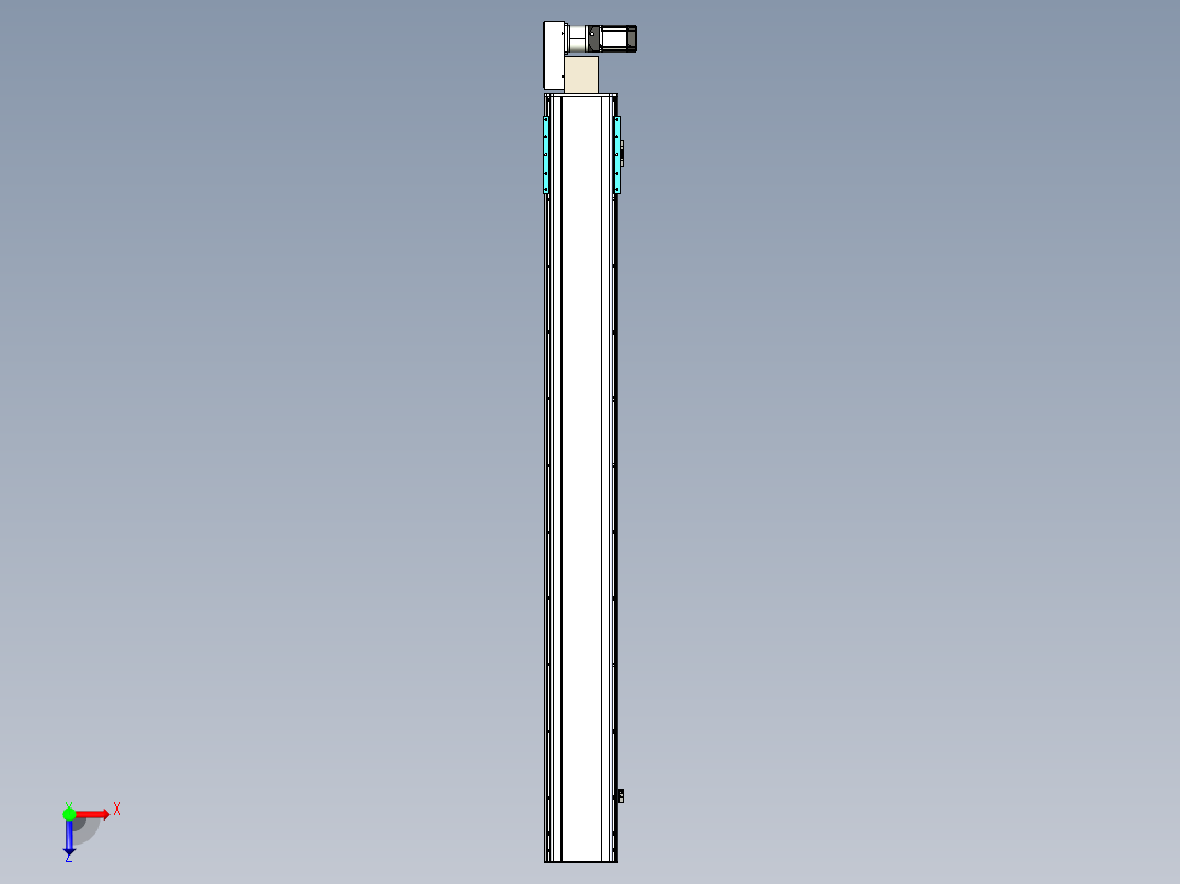 同步带滑台-半封闭B22H-L100-C-S1900-L-P75-D3-N5俯视图