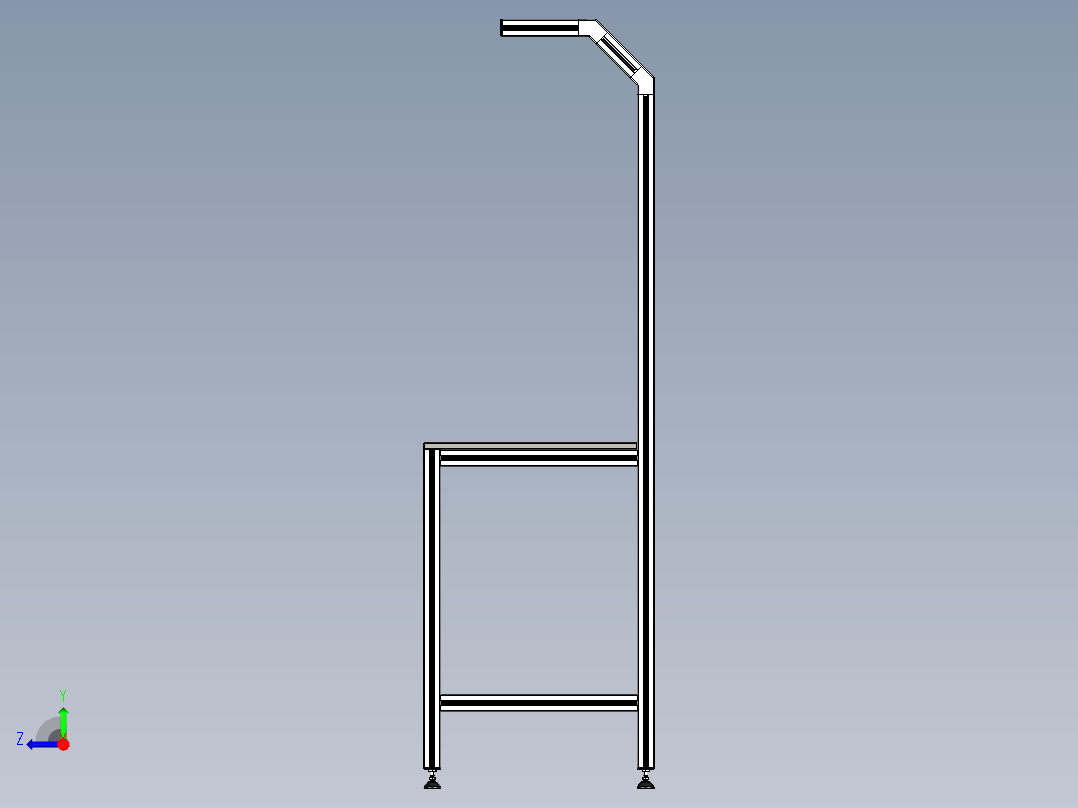 型材-WORKB 2 FULL DETAIL MODEL右视图