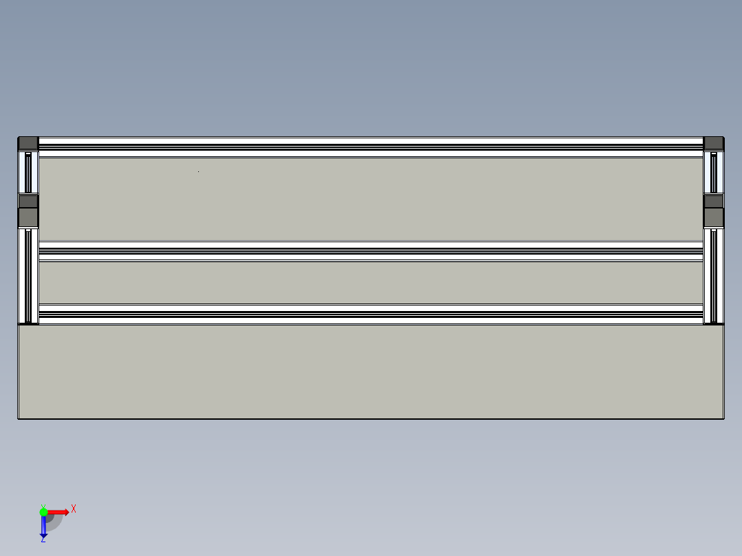 型材-WORKB 2 FULL DETAIL MODEL俯视图
