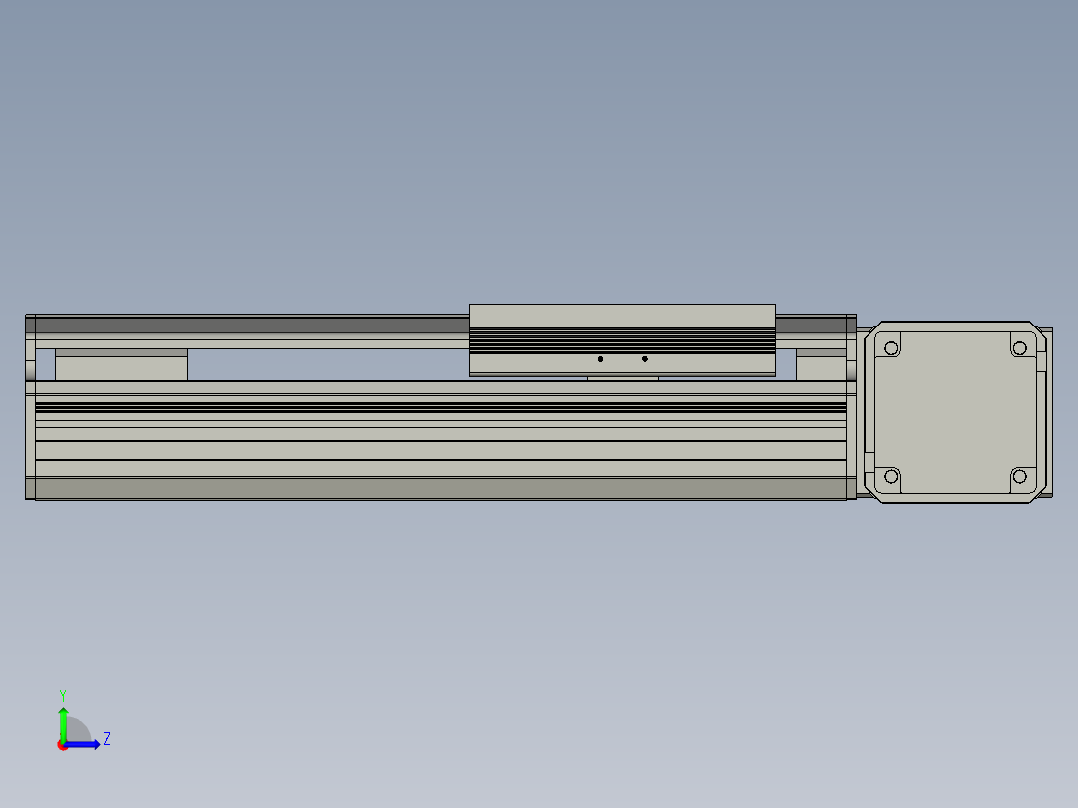 直线模组LHB17-L40-S100-R(B)设计图纸左视图